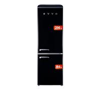 EVVO F55 Réfrigérateur rétro Combi (noir)