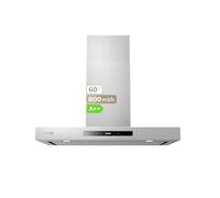 EVVO Hotte aspirante 60 cm, largeur décorative, finition en acier inoxydable, puissance 800 m³/h, filtre en aluminium et charbon actif, contrôle tactile et gestuel, efficacité énergétique A++, CE32