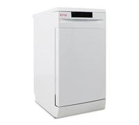 EVVO Lave-vaisselle 45 cm D1 Slim, 9 couverts, 5 programmes, plateau réglable, panneau caché (Slim - 45 cm, blanc)