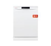 EVVO Lave-vaisselle 60 cm D1, 12 couverts, 5 programmes, plateau réglable, panneau caché (standard - 60 cm, blanc)