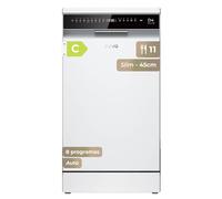 EVVO Lave-vaisselle D4 Slim 45 cm - Lave-vaisselle libre installation, 11 couverts, efficacit 8 programmes avec mode automatique, ouverture automatique, fonction hygiène et charge moyenne.