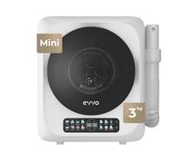 EVVO Mini S4 Plus Sèche-linge portable 3 kg, design mini compact, panneau tactile, hygiène UV, fonction anti-rides, accessoire pour chaussures, idéal pour les espaces restreints