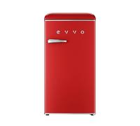 EVVO Petit réfrigérateur rétro, capacité de 84 litres + congélateur de 11 litres, design vintage, économie d'énergie, silencieux, contrôle de la température, organiseur, réfrigérateur Mini F26 rétro