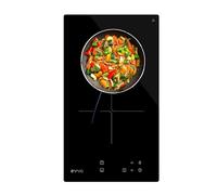 EVVO Plaque vitrocéramique 2 zones de cuisson V30, puissance maximale 3 000 W, 9 niveaux, diamètre max 18 cm, commande tactile, indicateur de chaleur