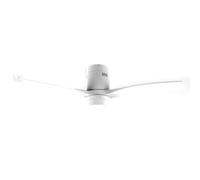 EVVO Ventilateur de plafond V553 Blanc 132 cm (52"), lumière LED 3 tons, moteur 40 W DC silencieux, pales blanches, télécommande, mode hiver/été, minuterie