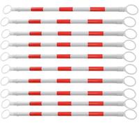 EVWGNPQRV Barrières rétractables à cônes de signalisation, Cône de signalisation rétractable poteau connexion 1,2-2,2 m rouge et blanc paquet,5,10 pièces(10 Pcs)