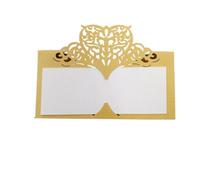 EVWGNPQRV Cartes d'invitation de mariage, Cartes de Table Mariage en Forme Coeur Découpées Personnalisées Multicolores 9x9 cm 10/50/100 pcs(Golden,50pcs)