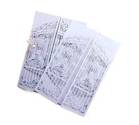 EVWGNPQRV Cartes d'invitation de mariage, Invitations de mariage émeraude strass paquet multicolore 50 cartes et enveloppes(Lavender,Just Laser Cut Card)