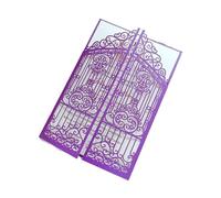 EVWGNPQRV Cartes d'invitation de mariage, Invitations de mariage émeraude strass paquet multicolore 50 cartes et enveloppes(PURPLE,Just Laser Cut Card)
