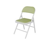 EVWGNPQRV Chaise Pliante, Chaise Pliante en Acier portative for Le Bureau dinant la Maison intérieure extérieure Multicolore(White Light Green)