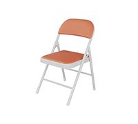 EVWGNPQRV Chaise Pliante, Chaise Pliante en Acier portative for Le Bureau dinant la Maison intérieure extérieure Multicolore(White Orange)
