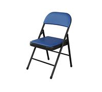 EVWGNPQRV Chaise Pliante, Chaise Pliante en Acier portative for Le Bureau dinant la Maison intérieure extérieure Multicolore(Black Blue)