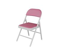 EVWGNPQRV Chaise Pliante, Chaise Pliante en Acier portative for Le Bureau dinant la Maison intérieure extérieure Multicolore(White Pink)
