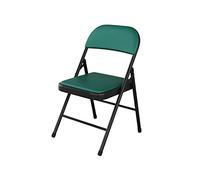 EVWGNPQRV Chaise Pliante, Chaise Pliante en Acier portative for Le Bureau dinant la Maison intérieure extérieure Multicolore(Black Green)