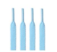 EVWGNPQRV Lacets, Lacets Plats Toile Multicolore for Baskets Sport 100-180cm(Light Blue,140CM-1PAIR)