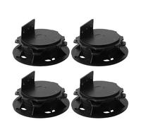 EVWGNPQRV Pied de terrasse, 4 Pcs Black Adjustable Decking Support Pedestal Set(Style 3)
