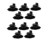 EVWGNPQRV Pied de terrasse, Deck Support Pedestal Black Pack of 10 30-60mm