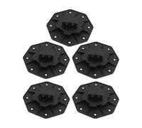 EVWGNPQRV Pied de terrasse, Decking Pedestal Height Adjustable Support Base Pack of 5 Black 18-30mm