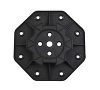 EVWGNPQRV Pied de terrasse, Decking Pedestal Support Bracket Black Adjustable Height 18-220mm(60-140mm)