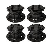 EVWGNPQRV Pied de terrasse, Height Adjustable Decking Pedestal Support for Boards Black 4 Pcs(Style 5)