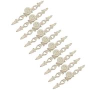 EVWGNPQRV Poignées de tiroirs vintage, Boutons de tiroir, poignées d'armoire, multicolores, plusieurs tailles, 10 pièces(Ivory White+Gold,(Hole Distance 160mm))
