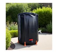 EVWGNPQRV Réservoir de récupération d'eau de Pluie, Baril de Collecte d'eau Pluie Vert, Noir 50L-1000L(Black,500L)