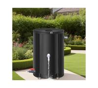 EVWGNPQRV Réservoir de récupération d'eau de Pluie, Baril Pliable de Collecte d'eau Pluie en PVC Multicolore, 50L-1000L(Black,160L)