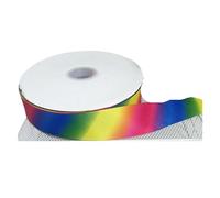 EVWGNPQRV Rubans pour Emballage Cadeau, Ensemble de Rubans Multicolores for Emballage Cadeaux, gâteaux, Artisanat Bricolage, 10-40mm, 25-100 Yards(40mm Rib Dark rainbo,25yards)