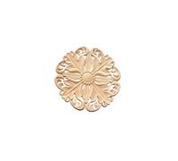 EVWGNPQRV Sculptures Florales pour Meubles, Décalcomanie de Fleur sculptée en Bois Rond Creux for la décoration Meubles Multicolore Plusieurs Tailles(Color 03-8cmx8cm)