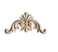 EVWGNPQRV Sculptures Florales pour Meubles, Paquet d'appliques sculptées en Bois Floral de 4 Tailles Multiples for la décoration Meubles(20x20cm)
