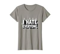 Ew People I Hate Everyone Sarcastique Introverti Humour T-Shirt, Femme, Ardoise, XXL