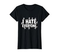 Ew People I Hate Everyone Sarcastique Introverti Humour T-Shirt, Femme, Noir, L