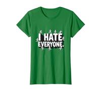 Ew People I Hate Everyone Sarcastique Introverti Humour T-Shirt, Femme, Vert Kelly, S