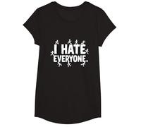 Ew People I Hate Everyone Sarcastique Introverti Humour T-Shirt, Fille, Noir, XS
