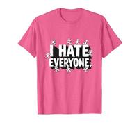 Ew People I Hate Everyone Sarcastique Introverti Humour T-Shirt, Homme, Rose chiné, XXL