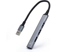 Ew1144 Hub Usb A, Hub De Données Ultra-Mince À 4 Ports, Hub Avec 3 Ports Usb A 2.0, 1 Port Usb A 3.2, Hub De Type A Mince Pour Macbook,Laptop,Ps5/Ps4 Et Mac Os,Windows,Android Systems,Alumin[Z620]