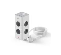 EW3864 Bloc de Prises 8 Prises et USB-A/USB-C 2m Blanc