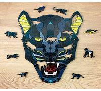 EWA Eco-Wood-Art - Boîte en Bois Panther S - Puzzle en Bois coloré pour Adolescents et Adultes - Kit de Bricolage, Auto-Assemblage, Pas de Colle nécessaire - 80 pièces