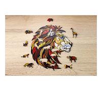 EWA Eco-Wood-Art - Lion - Puzzle en Bois - Puzzle pour Adultes et Adolescents - Assemblage sans Colle - 100 pièces.