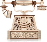 EWA Eco-Wood-Art - Puzzle 3D en bois pour adolescents et adultes, 14+ - téléphone rétro - kit de bricolage, à monter soi-même, pas de colle nécessaire - 232 pièces