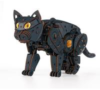 EWA Eco-Wood-Art Puzzle en Bois 3D pour Adolescents et Adultes-Chat Noir-Kit de Bricolage, Auto-Assemblage, Pas Besoin de colle-508 pièces, Black Cat