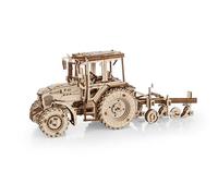 EWA Eco-Wood-Art - Tractor BELARUS-82.3 with PLOW- Puzzle 3D en Bois - Casse-tête pour Adultes et Adolescents -à Monter soi-même sans Colle- 325 pièces