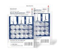 EWA Kerzen Lot de 30 plaquettes de cire - Maintient les bougies droites, fermes et sûres, réutilisables - Bougeoirs pour un maintien stable sur toutes les surfaces - Parfait pour poser et décorer des