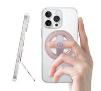 EWA MagOne 3rd Gen [Compatible avec MagSafe] Support de téléphone avec Boucle élastique pour Les Doigts, Anneau magnétique Amovible, Uniquement pour iPhone 17, 16, 15, 14, 13, 12 Series (Or Rose)