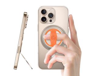 EWA MagOne 3rd Gen [Compatible avec MagSafe] Support de téléphone avec boucle élastique pour les doigts, anneau magnétique amovible, uniquement pour iPhone 17, 16, 15, 14, 13, 12 Series (Or Champagne)