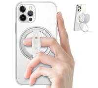 EWA MagOne Support pour téléphone de 2e génération avec Sangle en Silicone remplaçable [Compatible avec MagSafe], Support Anneau magnétique, pour iPhone 15, 14, 13 Pro/Max/Plus (Argent)