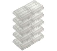 EWANTO Lot de 10 boîtes à Piles pour Ranger 4 Piles AA ou Micro (AAA) Transparent