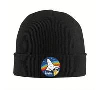 EWASDACCS NasaedSpac e Shuttle Logo Bonnets tricotés Automneavec tuque Warm Space Exploration Casquette Unisex en Acrylique Skullcap