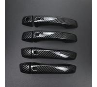 EWBNS Auto Poignée Extérieure Porte pour Audi A6L 2012 2013 2015 2016 2018,Latérale Poignée de Porte Couverture Extérieure Voiture Accessoires,A/Carbon Fiber Pattern