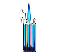 EWDHJK Briquet à gaz à meule rétro Ancien, métal Coupe-Vent Flamme Droite, réutilisable, Briquet à Taille de Flamme réglable, Cadeau for Homme(Purple)